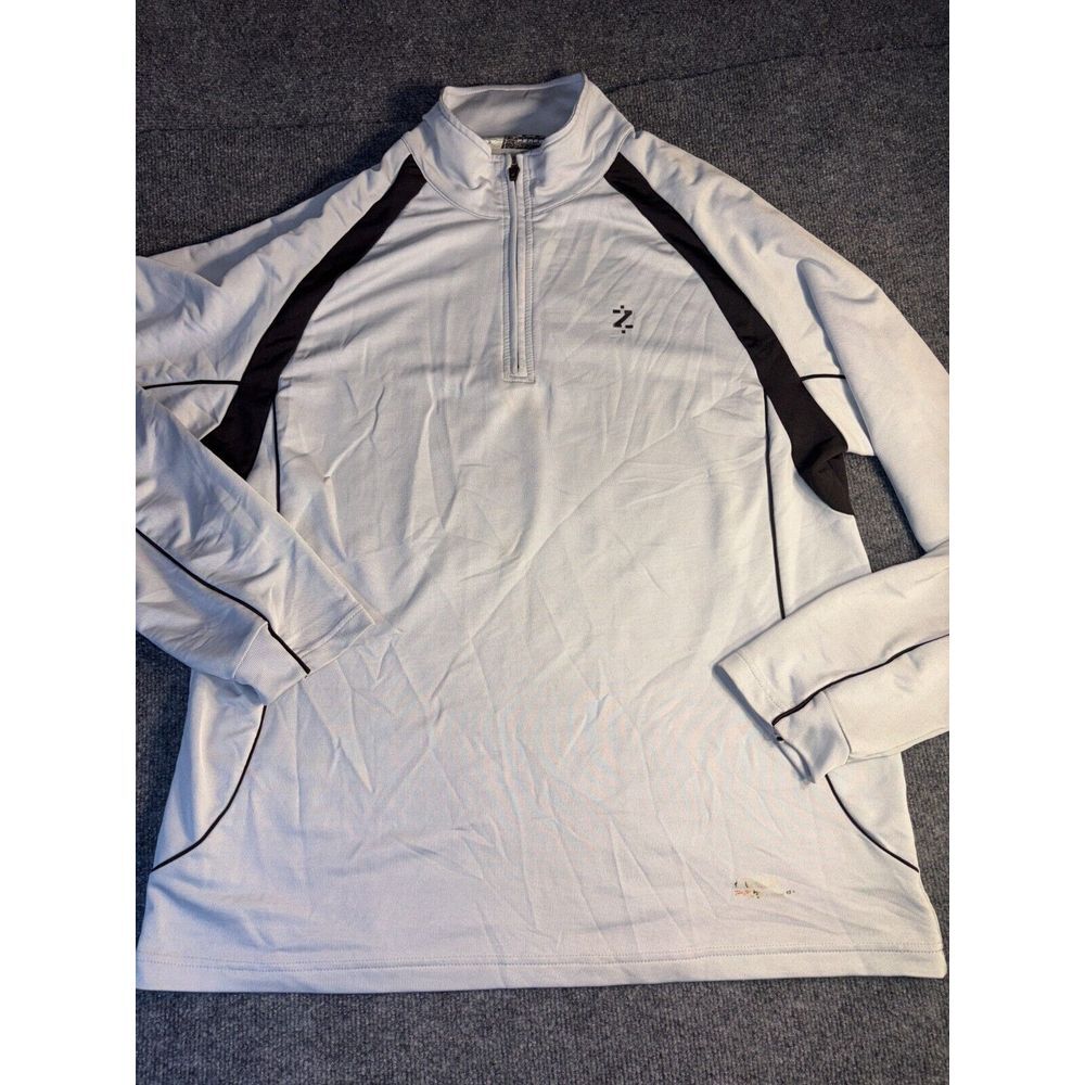 IZOD Activewear Shirt Mens  XL Gray Black Perform‎ X Carbon Evaporative Cooling